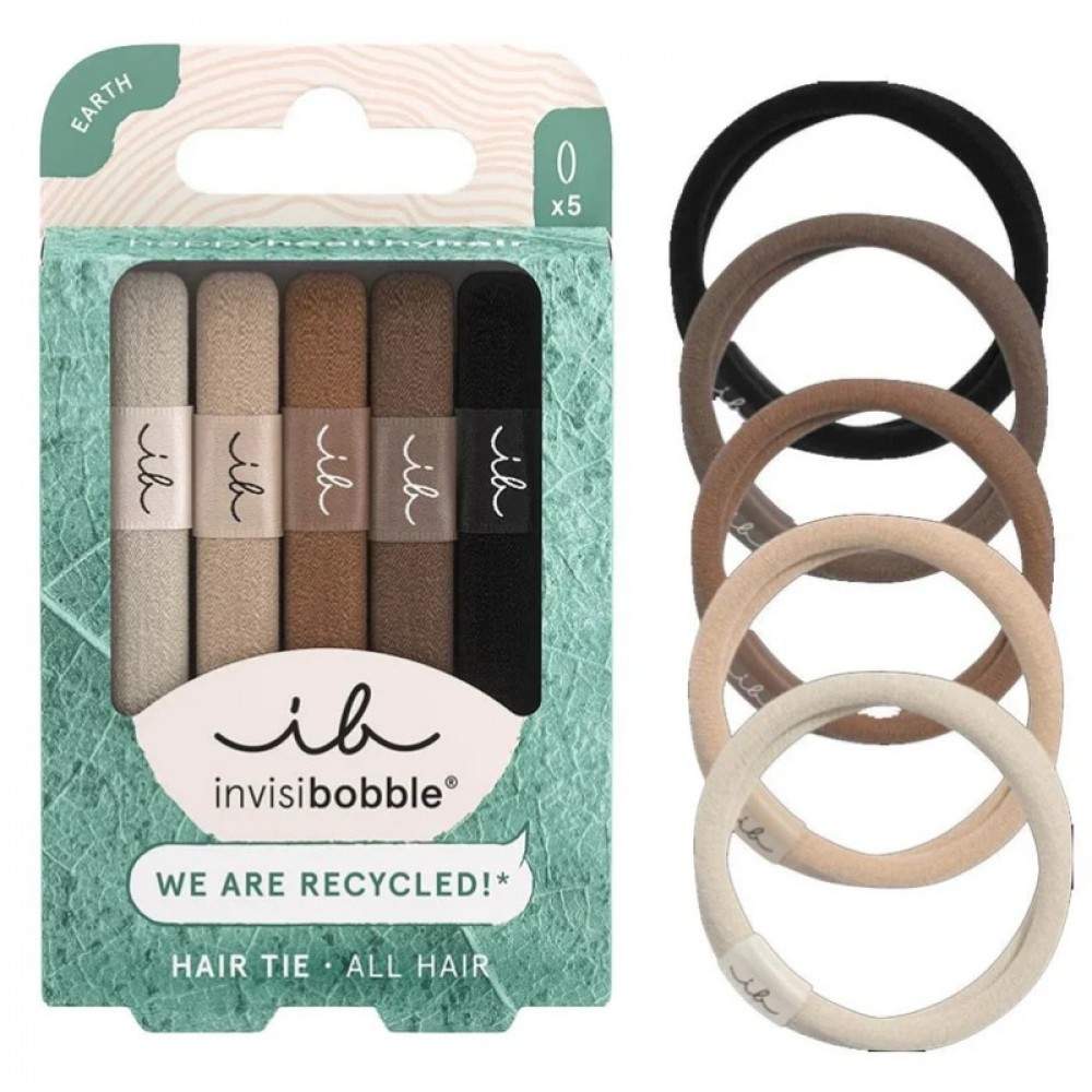 Invisibobble Hair Tie Mocha Λαστιχάκια Μαλλιών 5τμχ Φροντίδα μαλλιών