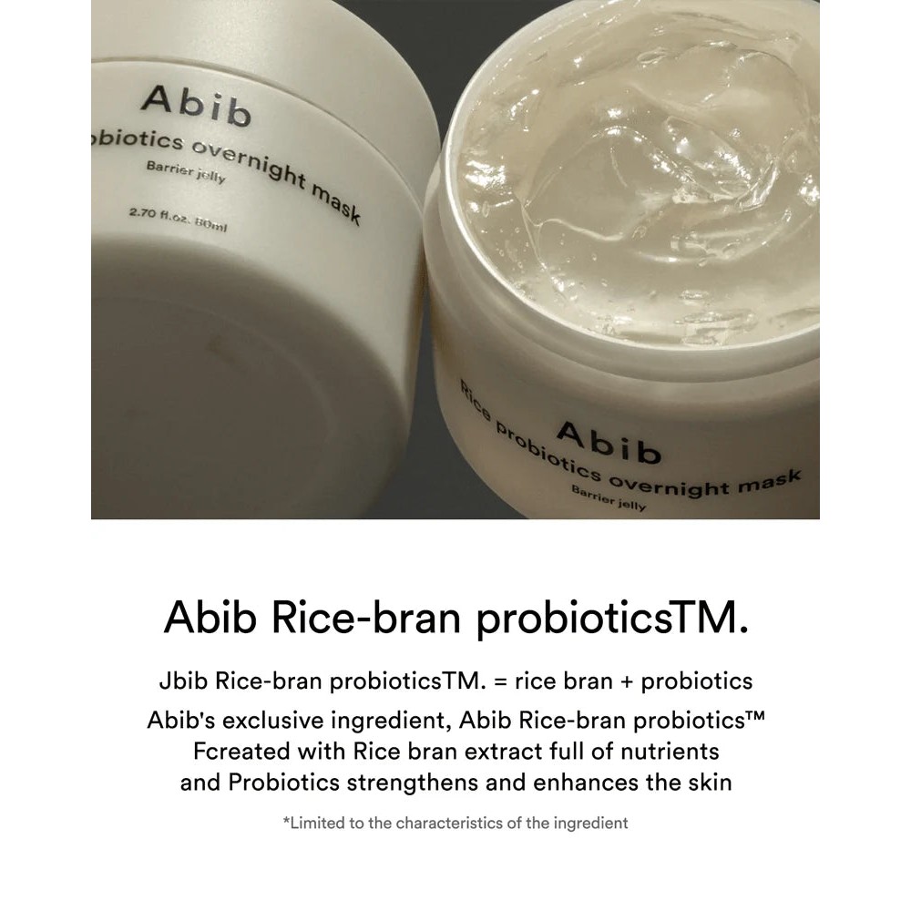 Abib Rice Probiotics Overnight Mask Barrier Jelly – Ενυδατική Μάσκα Νύχτας με Ρύζι & Προβιοτικά 80ml K-Beauty