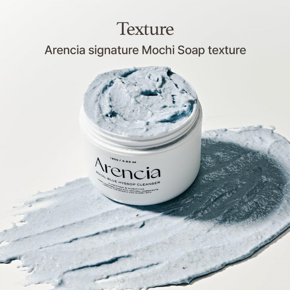 Arencia Fresh Blue Hyssop Rice Mochi Cleanser 120 g – Διπλός Καθαρισμός & Μαλακή Απολέπιση με Hyssop Καλλυντικά