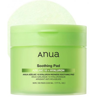 Anua Azelaic 10 Hyaluron Redness Soothing Pad 90pcs: Επιθέματα Κατά της Ερυθρότητας & των Ατελειών