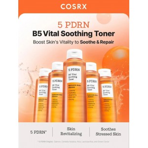 COSRX 5 PDRN B5 Vital Soothing Toner 280ml - Καταπραϋντική Λοσιόν Ανάπλασης με DNA Σολομού & Πανθενόλη Καθαριστικά