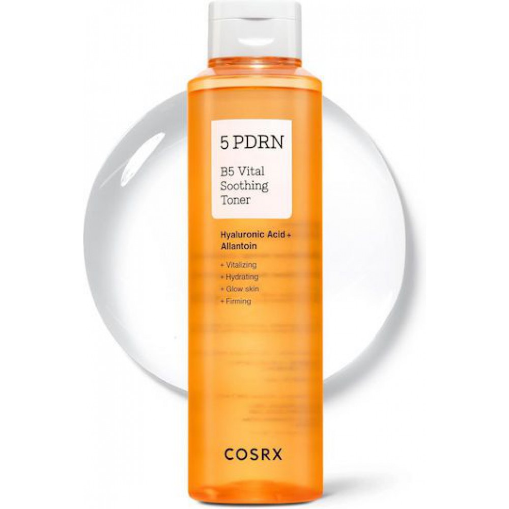 COSRX 5 PDRN B5 Vital Soothing Toner 280ml - Καταπραϋντική Λοσιόν Ανάπλασης με DNA Σολομού & Πανθενόλη Καθαριστικά