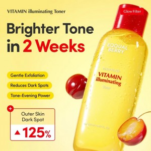 Eqqualberry Vitamin Illuminating Toner 150ml - Πολυβιταμινούχος Λοσιόν για Λάμψη & Αντιοξειδωτική Προστασία Καθαριστικά