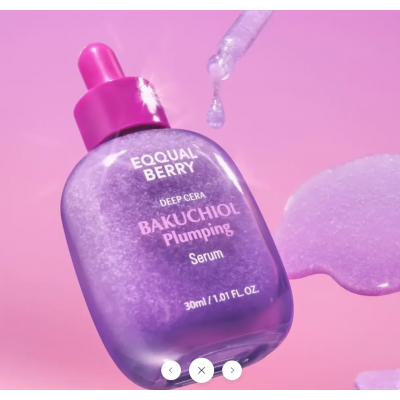 EQQUALBERRY Bakuchiol Plumping Serum 30ml – Φυσική Αντιγηραντική Φροντίδα χωρίς Ερεθισμούς