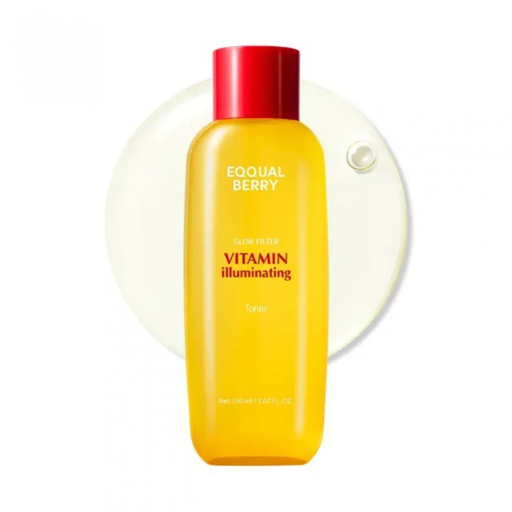 Eqqualberry Vitamin Illuminating Toner 150ml - Πολυβιταμινούχος Λοσιόν για Λάμψη & Αντιοξειδωτική Προστασία Καθαριστικά
