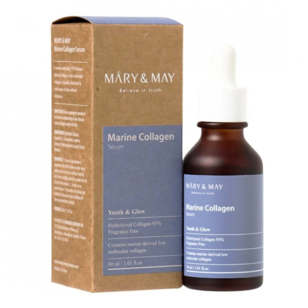 Mary & May Marine Collagen Serum 30ml – Ορός Αντιγήρανσης με 95% Υδρολυμένο Θαλάσσιο Κολλαγόνο για Σφριγηλή & Ενυδατωμένη Επιδερμίδα Καλλυντικά