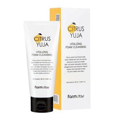 Farmstay Citrus Yuja Vitalizing Foam Cleansing 100ml - Αφρός Καθαρισμού Λάμψης & Αντιοξειδωτικής Δράσης