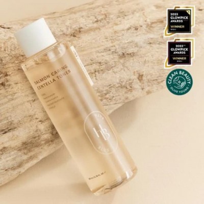 Heveblue Salmon Caring Centella Toner 200ml - Premium Toner Ανάπλασης με DNA Σολομού & Centella για Glass Skin