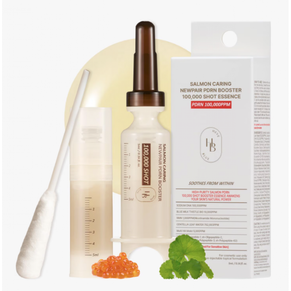 HEVEBLUE Salmon Caring Newpair PDRN Booster 100,000 Shot Essence – Essence με PDRN Το Φαρμακείο προτείνει 