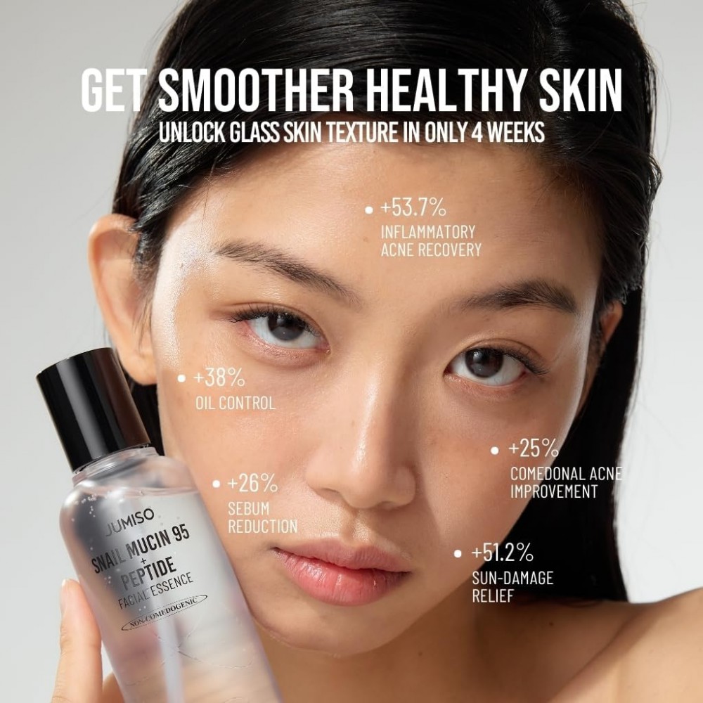 Jumiso Snail Mucin 95 Peptide Essence 140ml – Essence Αναγέννησης & Αντιγήρανσης με 5 Πεπτίδια Ακμή