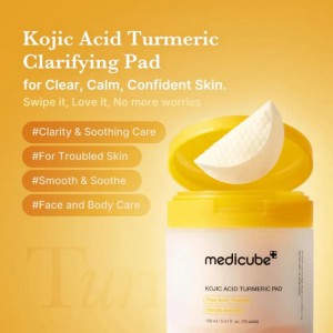 Medicube Kojic Acid Turmeric Pad 70τμχ – Pads για Δυσχρωμίες & Λάμψη K-Beauty