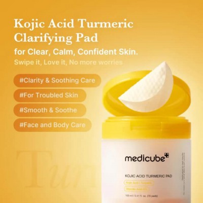 Medicube Kojic Acid Turmeric Pad 70τμχ – Pads για Δυσχρωμίες & Λάμψη