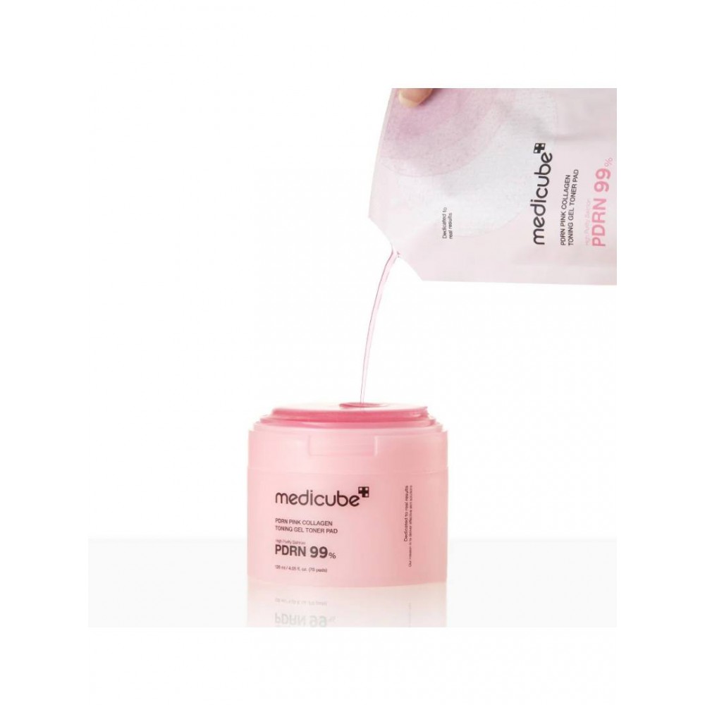 Medicube PDRN Pink Collagen Gel Toner Pad 70τμχ K-Beauty