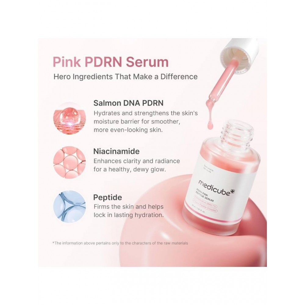 Medicube PDRN Pink Peptide Serum 30ml – Αντιγηραντικός Ορός με PDRN & Peptides K-Beauty