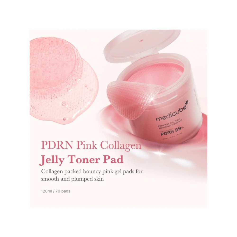 Medicube PDRN Pink Collagen Gel Toner Pad 70τμχ K-Beauty