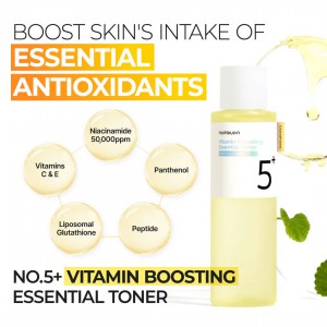 Numbuzin No. 5+ Vitamin Boosting Essential Toner 200ml - Ενεργοποιητής Λάμψης & Αντιοξειδωτική Λοσιόν Βιταμινών Καθαριστικά