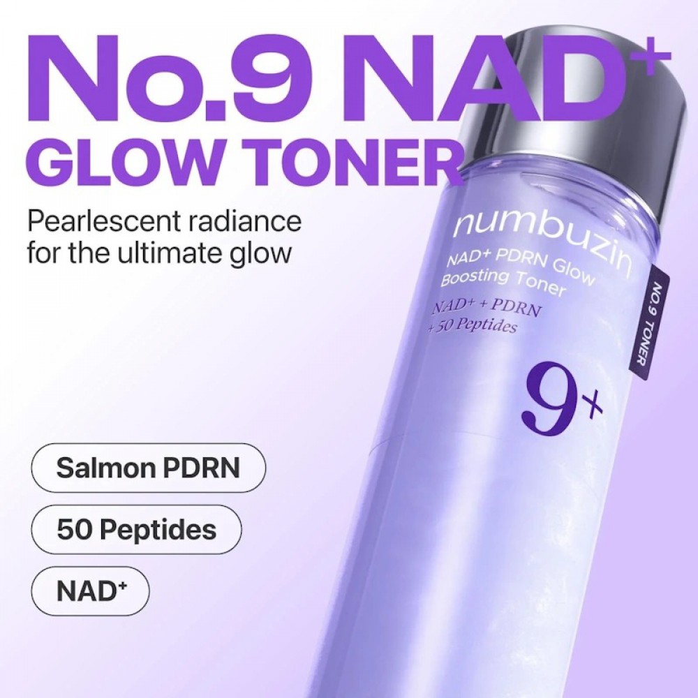 Numbuzin No.9 NAD PDRN Glow Boosting Toner 150ml - Αντιγηραντική Λοσιόν Λάμψης με DNA Σολομού & NAD+ Καθαριστικά