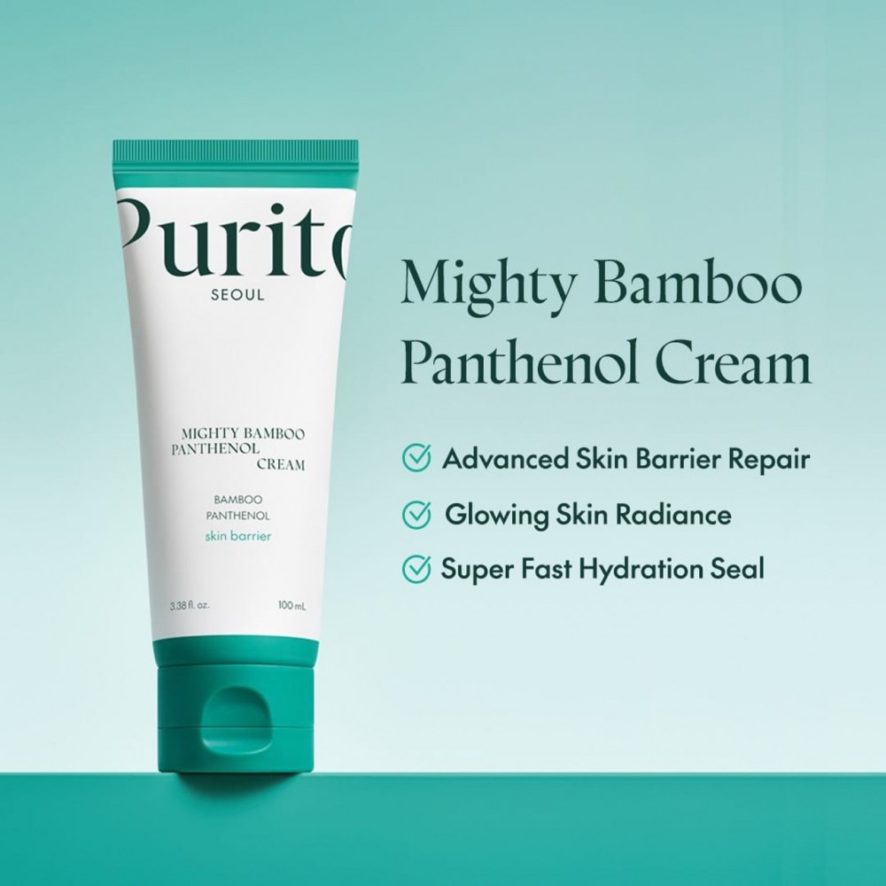 Purito Mighty Bamboo Panthenol Cream 100 ml – Βαθιά Ενυδάτωση & Επανόρθωση Δερματικού Φραγμού K-Beauty