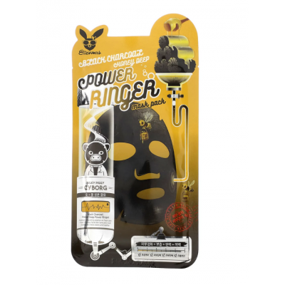 Elizavecca Black Charcoal Honey Ringer Mask – Μάσκα Καθαρισμού & Θρέψης 1τμχ