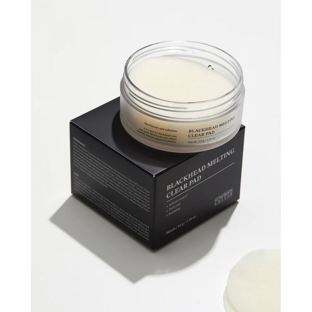 Sungboon Editor Blackhead Melting Clear Pad 30 Pads – Pads για Μαύρα Στίγματα & Πόρους Μάσκες