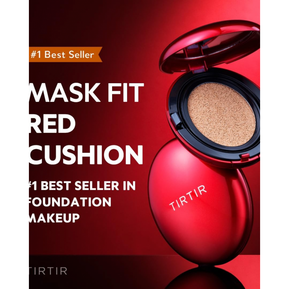 TIRTIR Mask Fit Red Cushion SPF40 PA++ No.23N Sand 18ml – Φυσική Κάλυψη & Μακράς Διάρκειας Ενυδάτωση για Μεσαίους Τόνους Επιδερμίδας Καλλυντικά