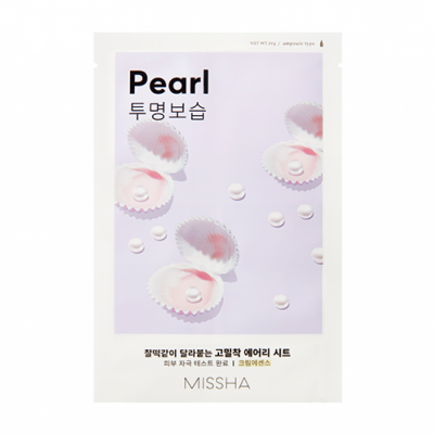 Missha Airy Fit Sheet Mask Pearl – Μάσκα Προσώπου με Εκχύλισμα Μαργαριταριού για Λάμψη & Ενυδάτωση