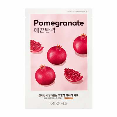 Missha Airy Fit Sheet Mask Pomegranate – Μάσκα Προσώπου με Ρόδι για Ελαστικότητα & Αναζωογόνηση