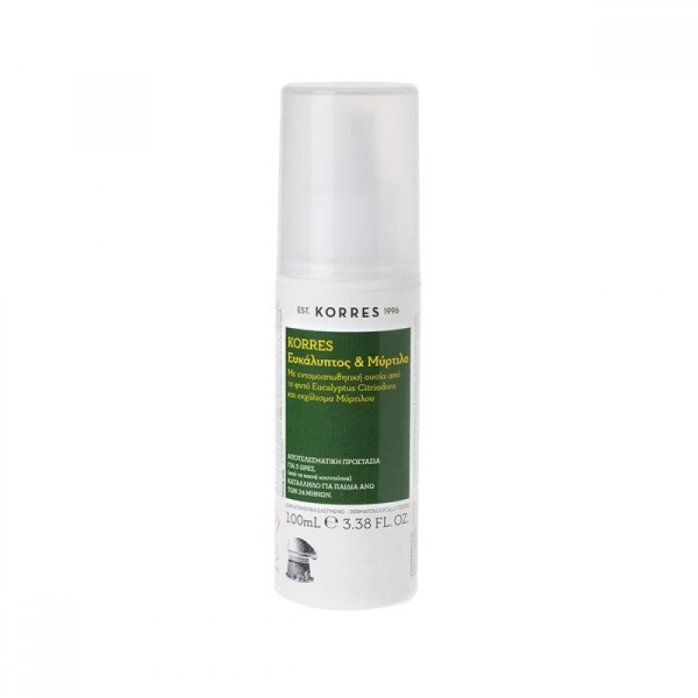 Korres Εντομοαπωθητικό Γαλάκτωμα 100ml – Φυσική Προστασία με Ευκάλυπτο & Μύρτιλο Πρώτες Βοήθειες