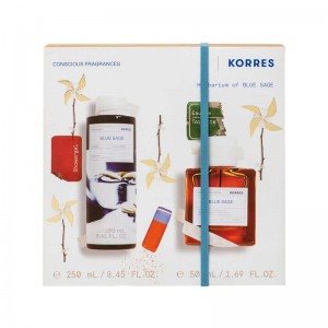 Korres Promo Blue Sage – Ανδρικό Σετ Άρωμα & Αφρόλουτρο (50ml + 250ml) Καλλυντικά