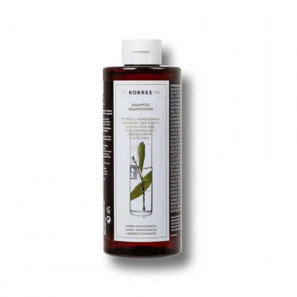 Korres Σαμπουάν Δάφνη & Echinacea 400ml – Αντιπιτυριδική Δράση & Ενυδάτωση για Ξηροδερμία Φροντίδα μαλλιών