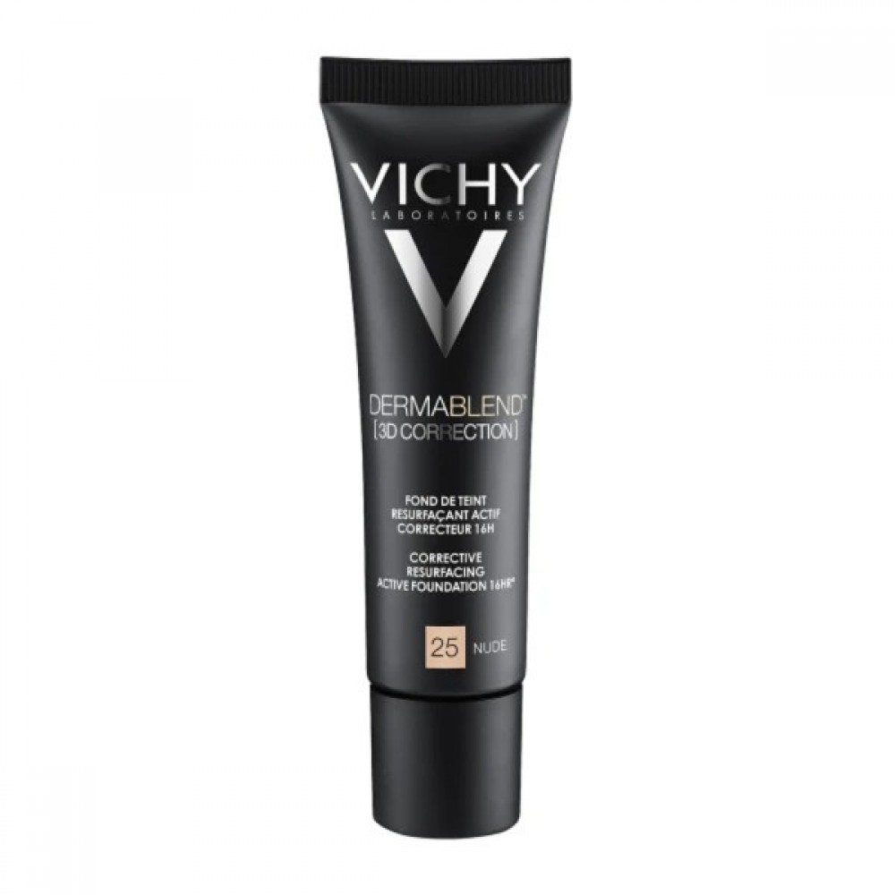 Vichy Dermablend 3D Correction SPF25 Nude 25 – Foundation για Ατέλειες & Ακμή 30ml Καλλυντικά