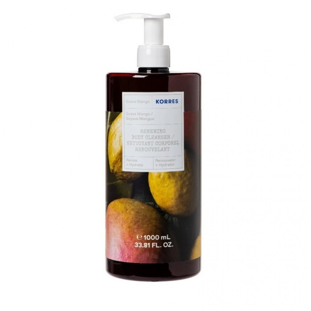 Korres Guava – Mango Αφρόλουτρο Αναζωογόνησης 1000ml με Φυσικά Συστατικά Καλλυντικά