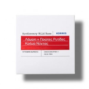 Korres Wild Rose Κρέμα Νυκτός για Λάμψη & Πρώτες Ρυτίδες 40ml Καλλυντικά