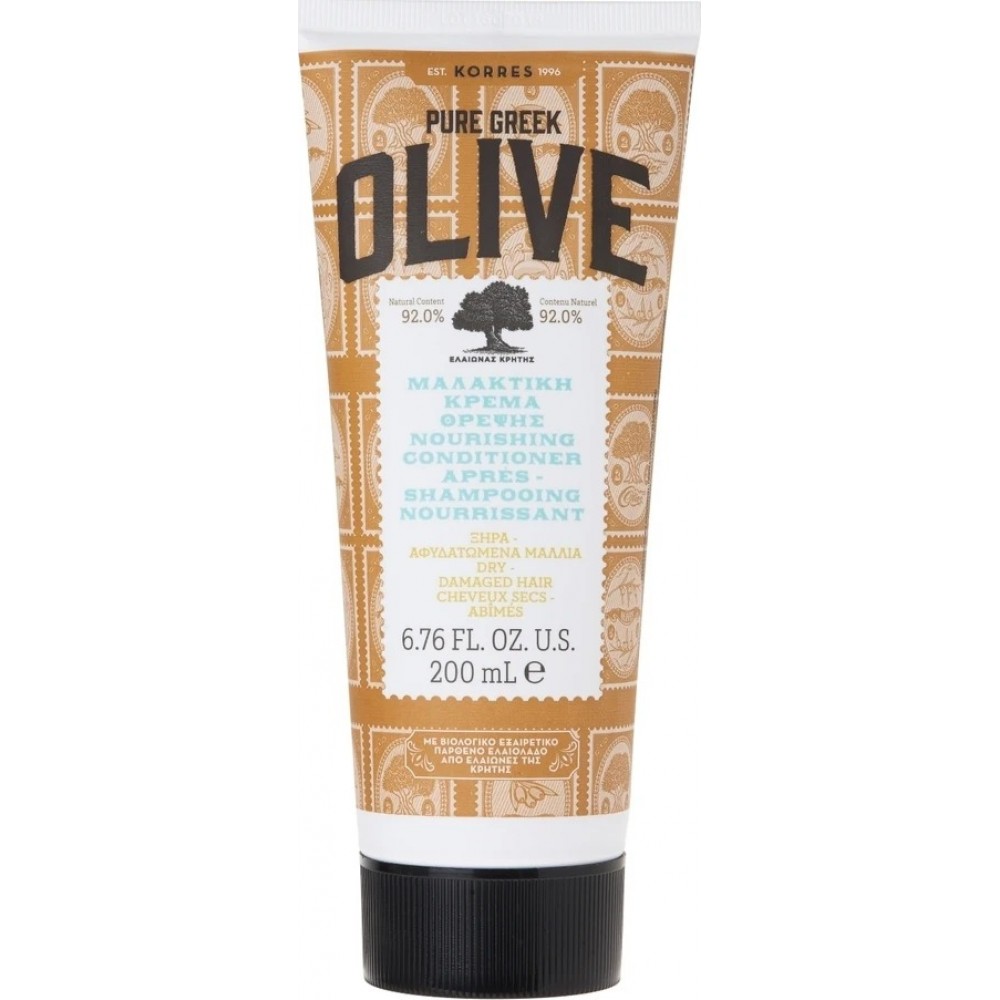 Korres Pure Greek Olive Nourishing Conditioner – Μαλακτική Κρέμα Θρέψης για Ξηρά & Αφυδατωμένα Μαλλιά 200ml Φροντίδα μαλλιών