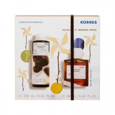 Korres Promo Mountain Pepper – Ανδρικό Σετ Άρωμα & Αφρόλουτρο (50ml + 250ml)