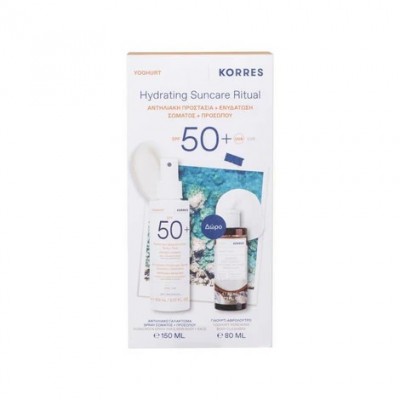 Korres Γιαούρτι Αντηλιακό Γαλάκτωμα Spray SPF 50+ 150ml με Δώρο Αφρόλουτρο 80ml – Φυσική Προστασία & Ενυδάτωση