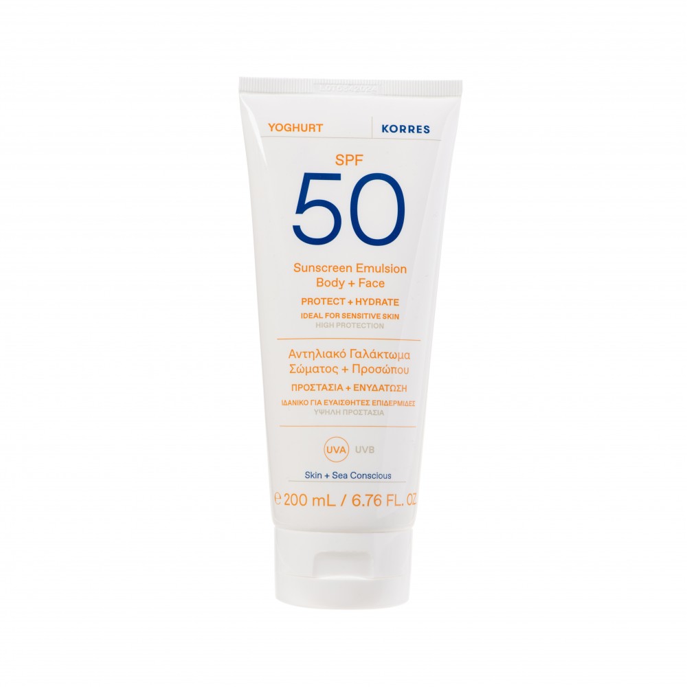 Korres Αντηλιακό Γιαούρτι SPF 50 για Πρόσωπο & Σώμα – 200ml Αντηλιακά