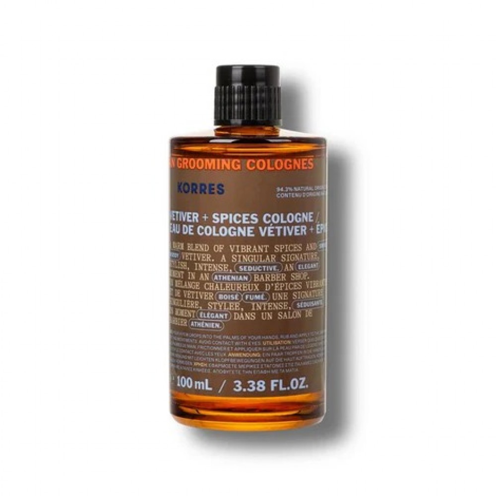 Korres Athenian Grooming Eau De Cologne Βέτιβερ + Μπαχαρικά 100ml – Κομψότητα & Αρρενωπότητα σε Ένα Άρωμα Καλλυντικά