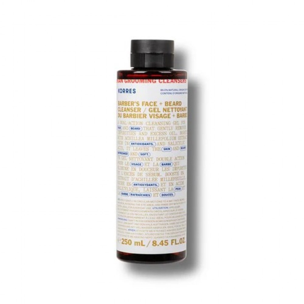 Korres Athenian Grooming Δροσιστικό Gel Καθαρισμού για Πρόσωπο & Γένια 250ml Καλλυντικά