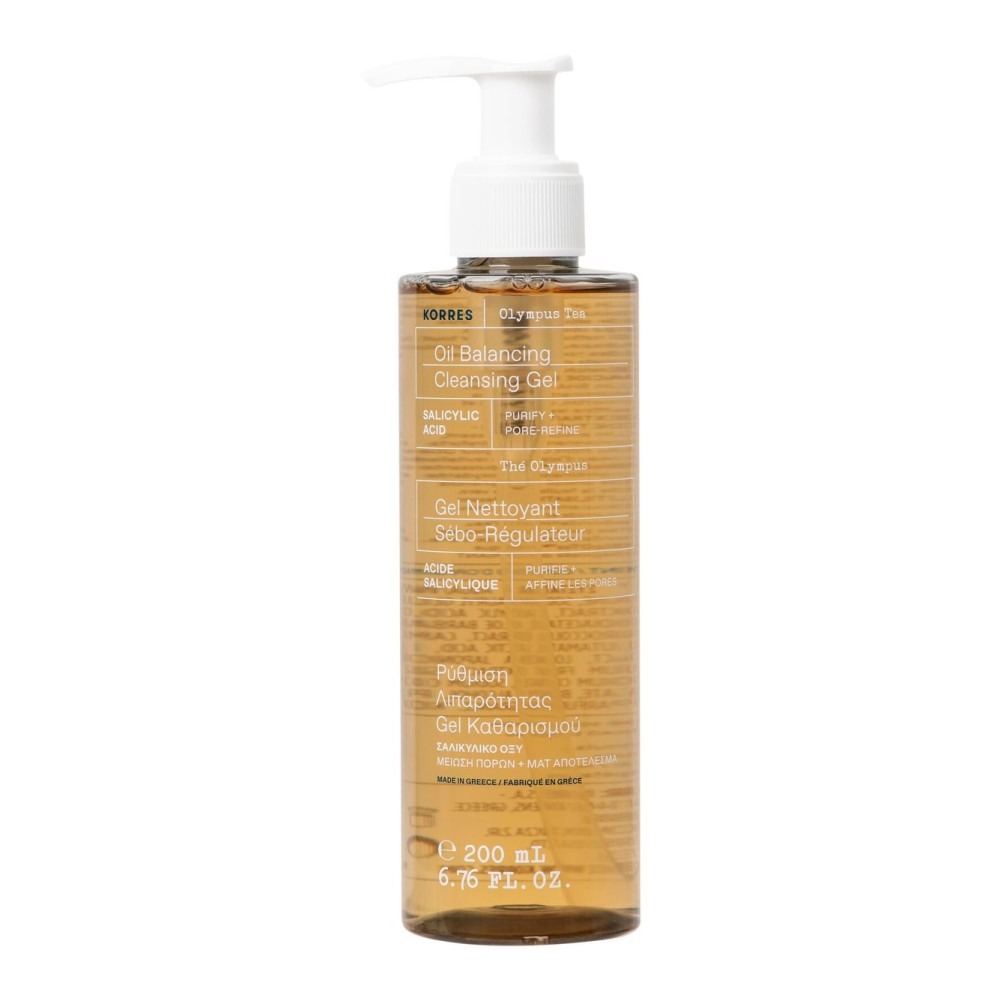 Korres Τσάι Ολύμπου Gel Καθαρισμού για Λιπαρότητα 200ml Καλλυντικά