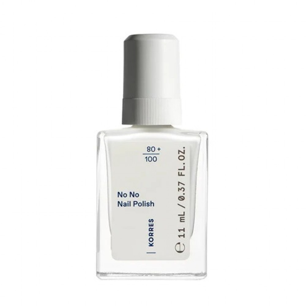 Korres No No Nail Polish 01 Pure White – Καθαρό, Λαμπερό Λευκό Περιποίηση Άκρων 