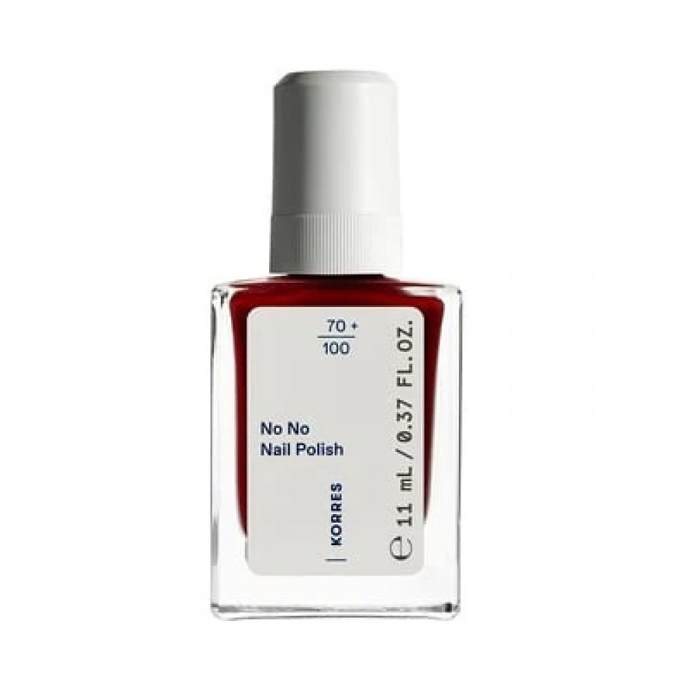 Korres No No Nail Polish 57 Wine Red – Βουργουνδί Λάμψη & Ανθεκτικότητα Περιποίηση Άκρων 