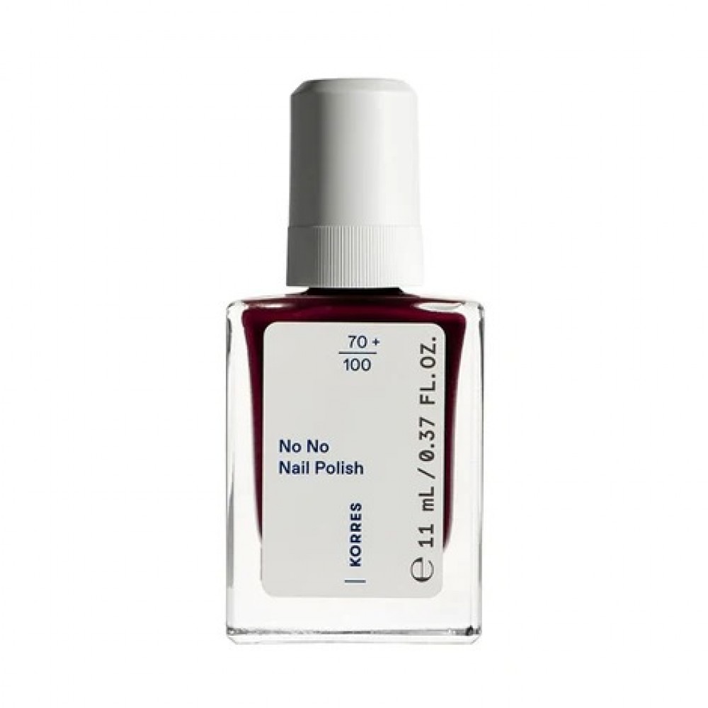 Korres No No Nail Polish 59 Burgundy Red – Βουργουνδί Λάμψη & Αντοχή Περιποίηση Άκρων 