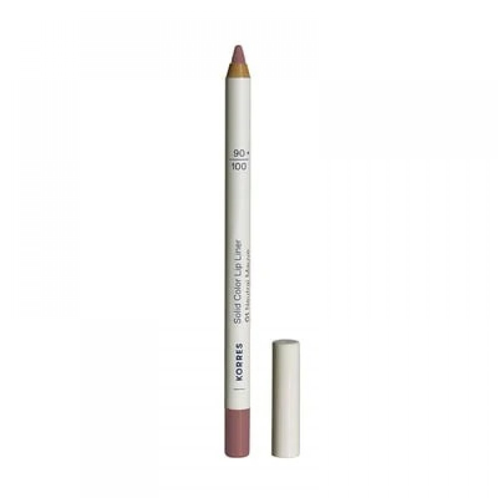 Korres Solid Color Lip Liner 01 Neutral Mauve – Κρεμώδες & Μακράς Διάρκειας Χρώμα Καλλυντικά