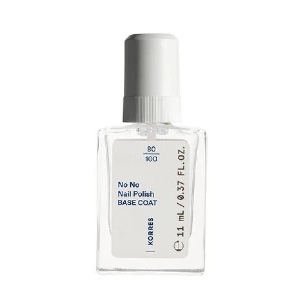 Korres No No Base Coat – Προστατευτική Βάση για Ανθεκτικό & Glossy Μανικιούρ Περιποίηση Άκρων 