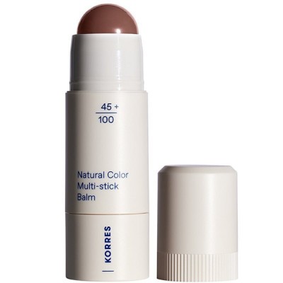 Korres Natural Color Multi-stick Balm 32 Muted Brown 4.5g | 3 σε 1 Balm για Μάγουλα, Χείλη & Μάτια