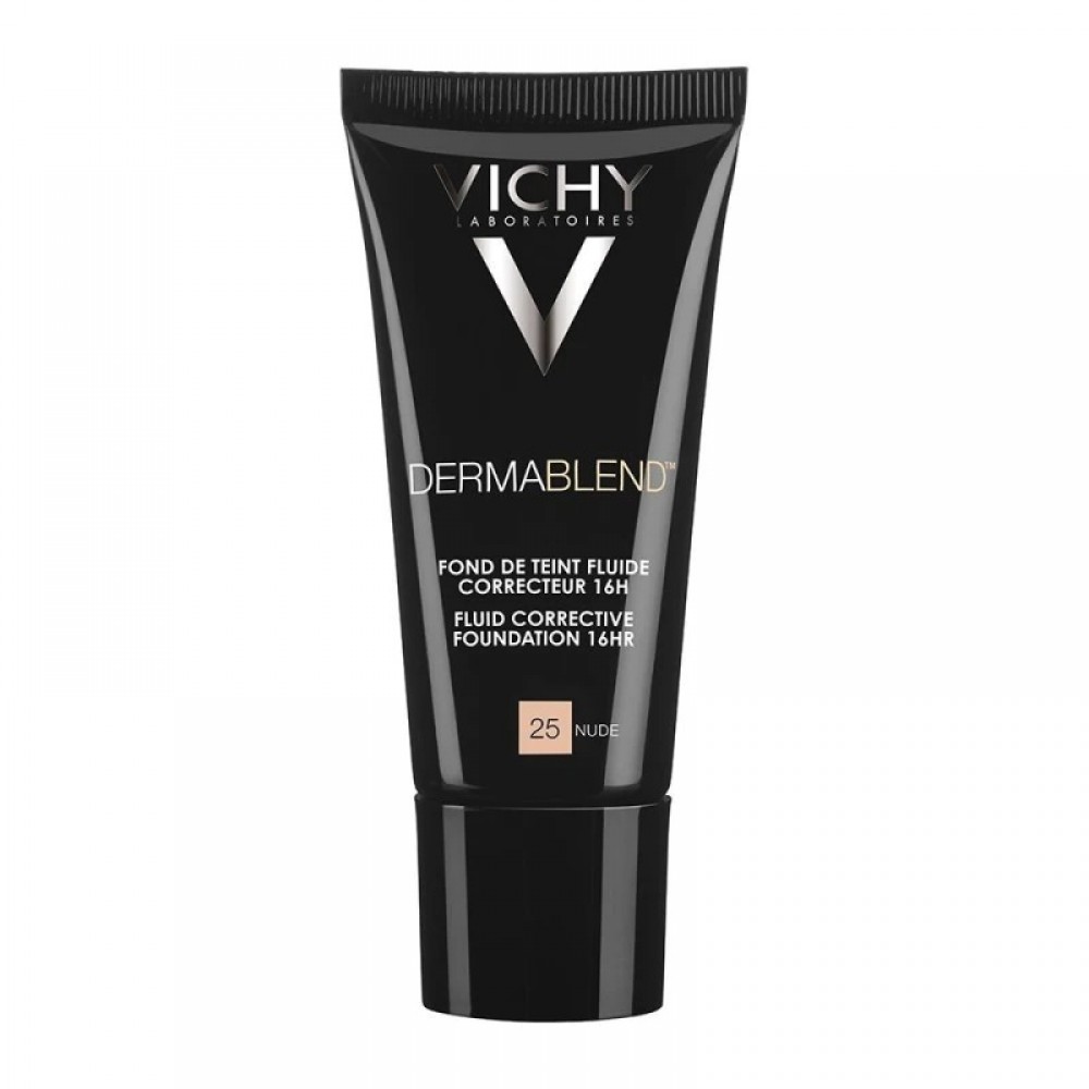 Vichy Dermablend SPF28 Nude 25 – Ρευστό Foundation Υψηλής Κάλυψης με Διάρκεια 16 Ωρών, 30ml Καλλυντικά