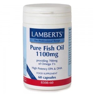 Lamberts Pure Fish Oil 1100mg – Καθαρό Ιχθυέλαιο για Υγεία Καρδιάς, Εγκεφάλου και Αρθρώσεων Συμπληρώματα διατροφής