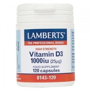 Lamberts Vitamin D3 1000 IU – Συμπλήρωμα για Οστά & Ανοσοποιητικό (120 Δισκία) Συμπληρώματα διατροφής
