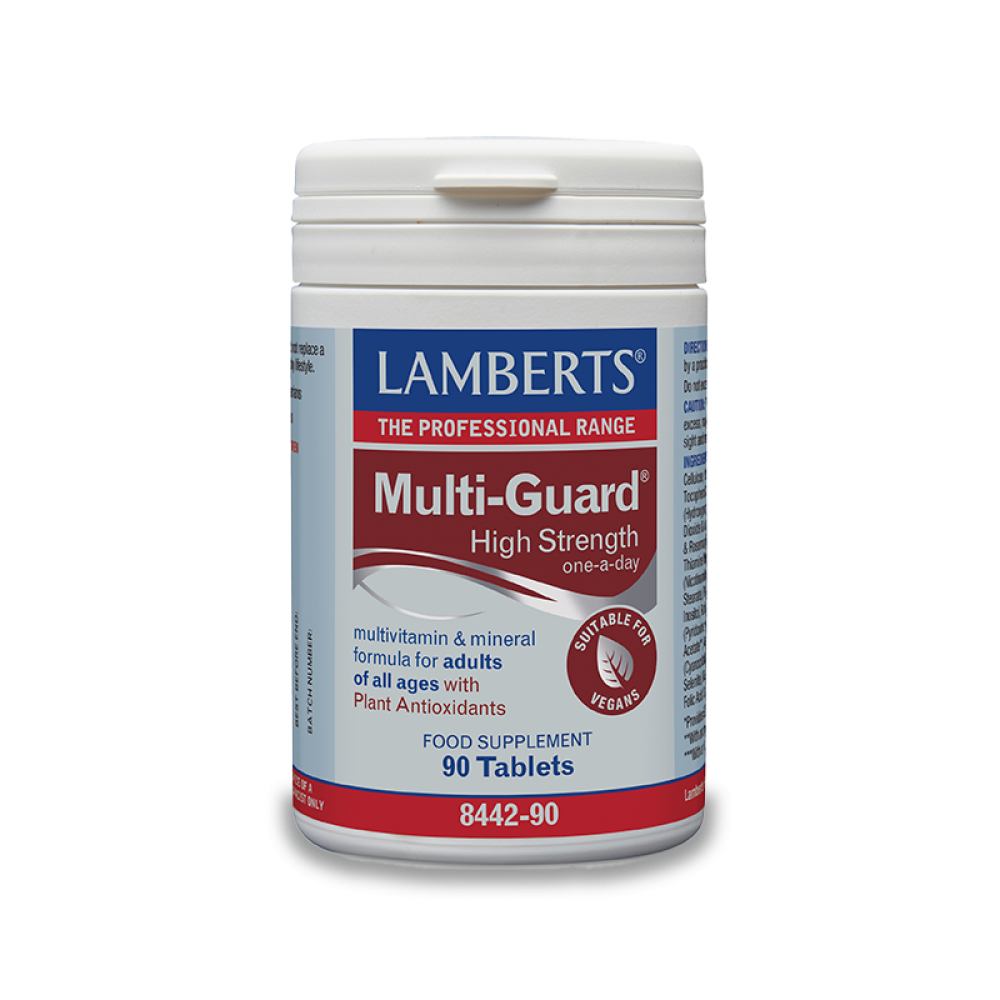 Lamberts Multi-Guard High Strength – Πολυβιταμίνη Υψηλής Ισχύος για Ολοκληρωμένη Υποστήριξη, 90 Ταμπλέτες Συμπληρώματα διατροφής